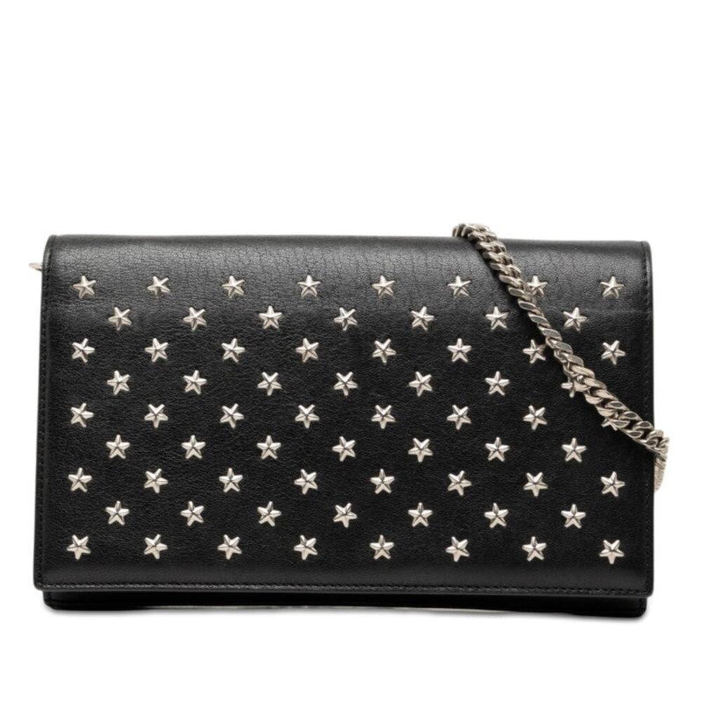 Saint Laurent Star Studs Chain Shoulder Bag Black